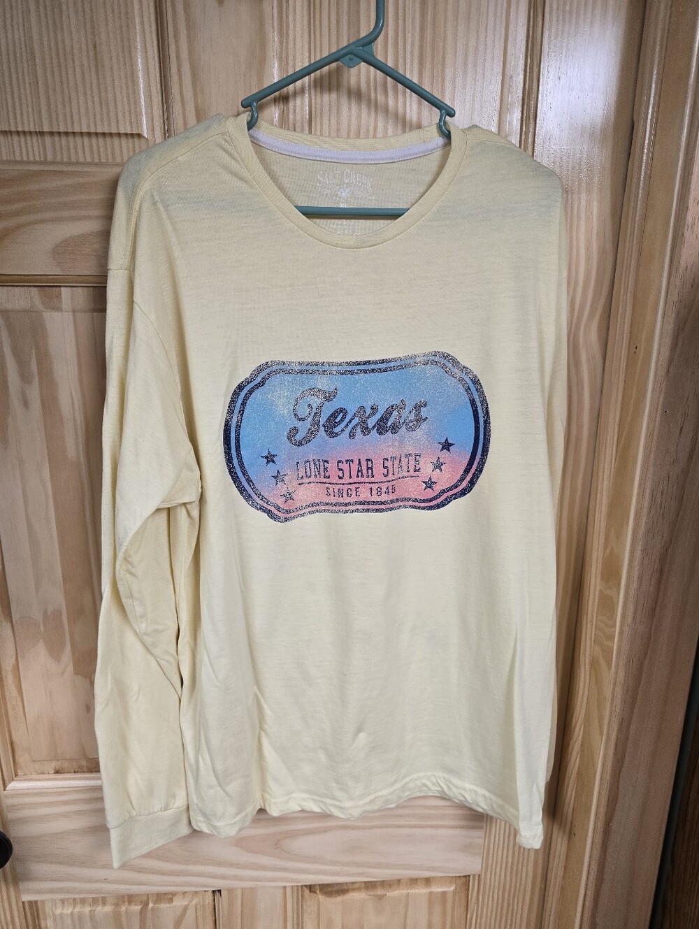 Yellow 'Texas' Long Sleeve Graphic Tee